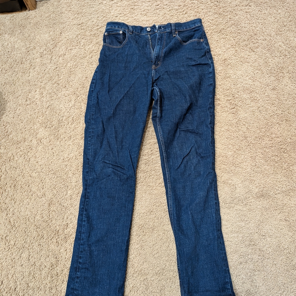 A&F Ultra High Rise Slim Straight Jeans